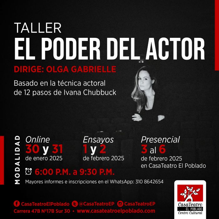 Taller El Poder el actor baja